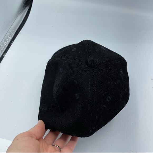 Metalize & Co Black Corduroy Adjustable Baseball Cap Hat Unisex Casual - Picture 4 of 6